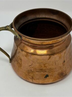 Vintage Hammered Copper Jug Pitcher Rustic Turkish Country Kitchen Decor